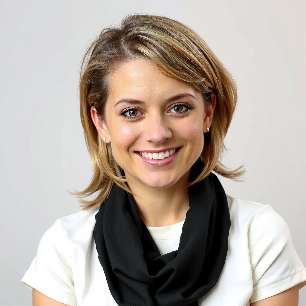 Portrett av Eva Sæther, en smilende kvinne med en moderne hårklipp.