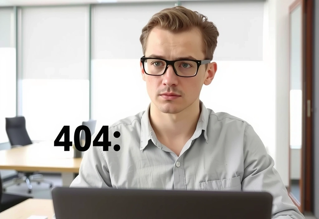 Mann som ser forvirret på en ødelagt side