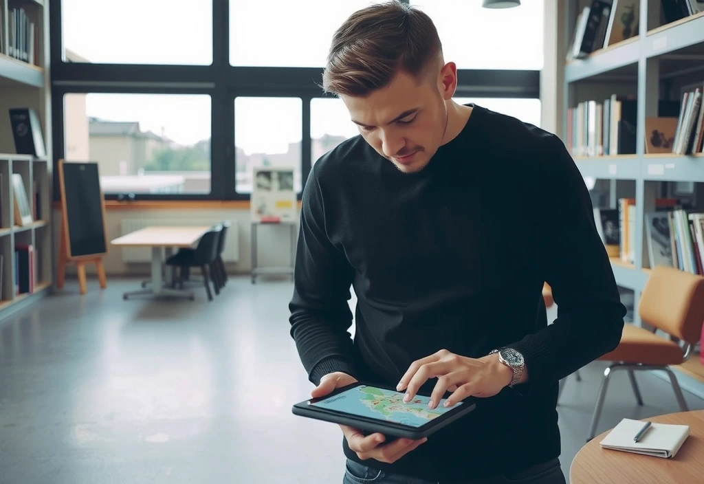 Person som jobber med et kart for å finne riktig vei