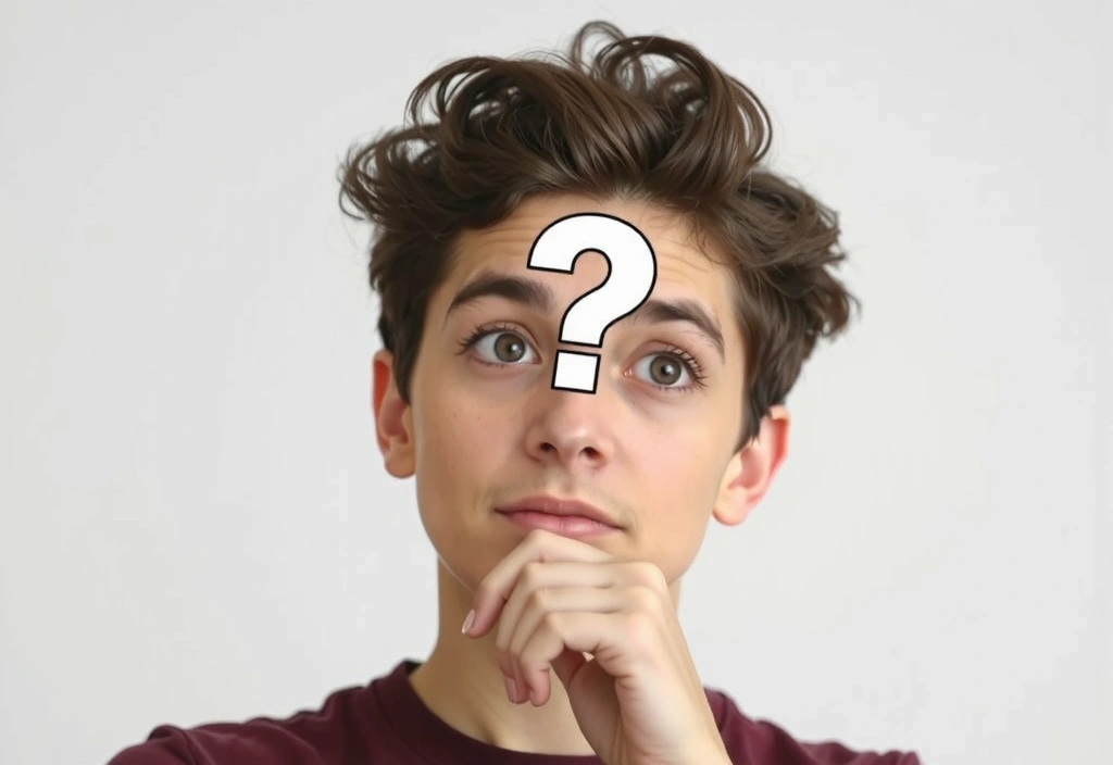 Person som tenker med et spørsmålstegn over hodet, illustrerer FAQ