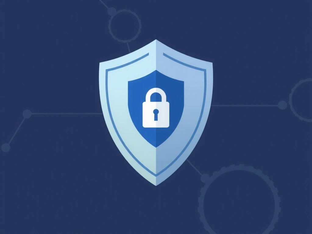 Abstract illustration of a shield protecting data, symbolizing data privacy and security measures